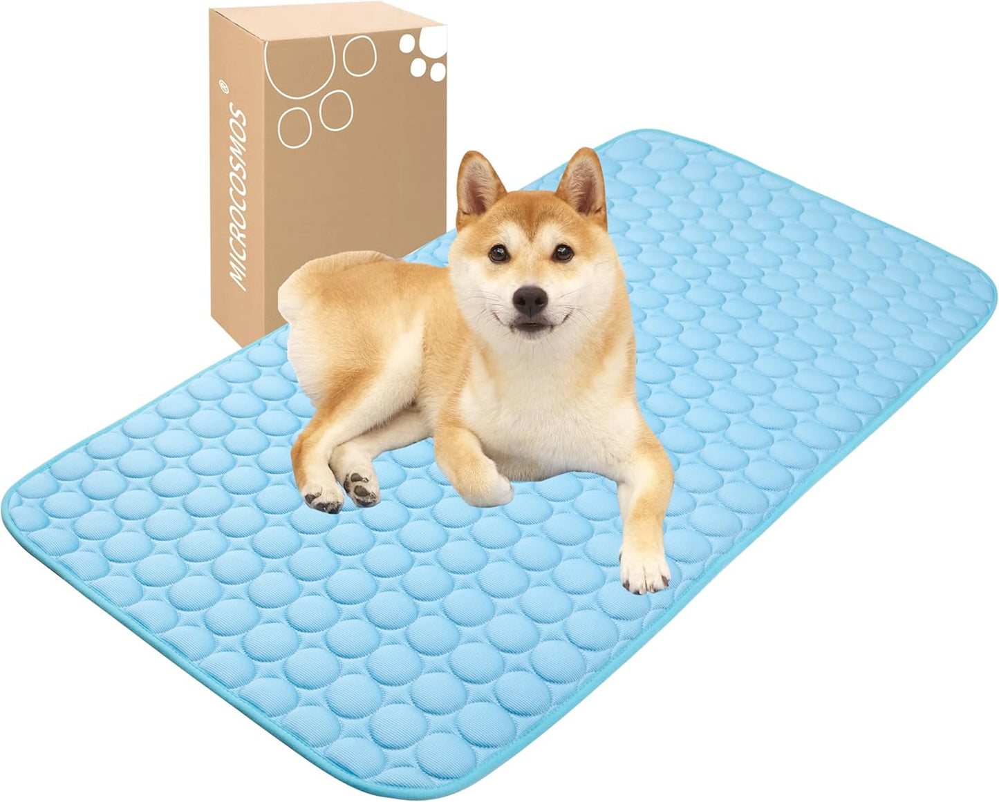 MICROCOSMOS Summer Cooling Mat & Sleeping Pad- Water Absorption Top, Materials Safe, Easy Carry, EZ Clean. Keep Cooling for Pets, Kids and Adults.(Grey, 40" x 28")