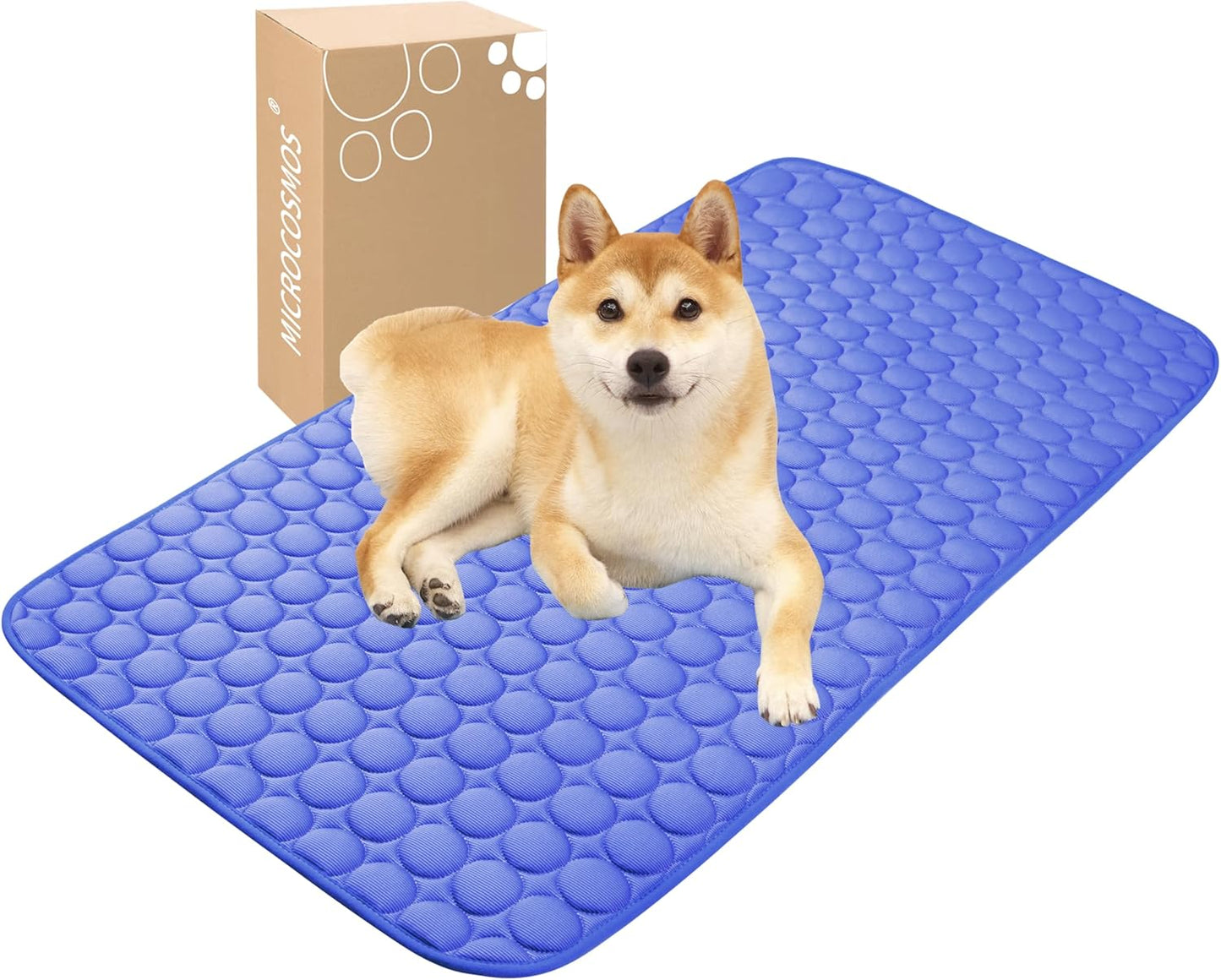 MICROCOSMOS Summer Cooling Mat & Sleeping Pad- Water Absorption Top, Materials Safe, Easy Carry, EZ Clean. Keep Cooling for Pets, Kids and Adults.(Grey, 40" x 28")