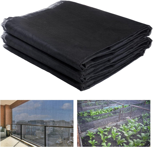 Stronger Garden Mesh Netting - 10 x 20 ft PPT Nano Bird Net Barrier, Mosquito Netting Screen for Outdoor Plants Vegetables Patios Balconies Terraces, Shading Rate 33% (Black)