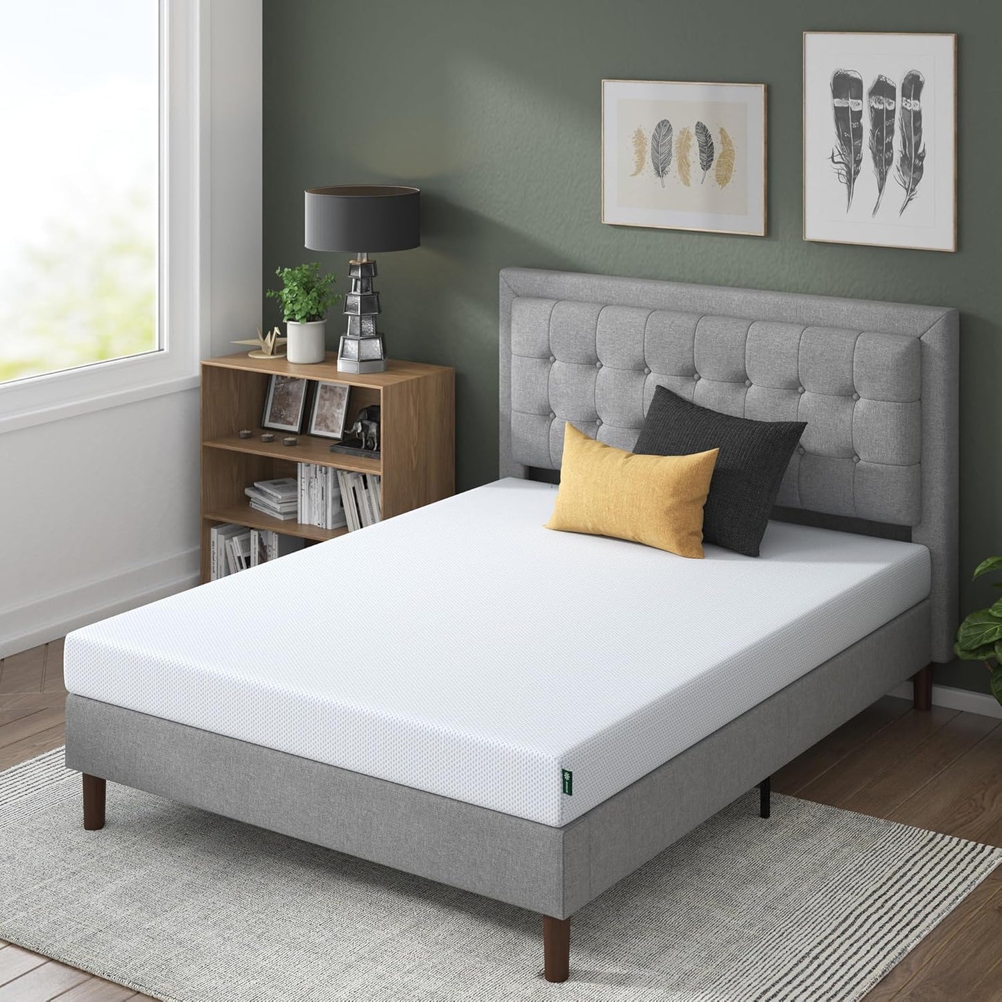 ZINUS 8 Inch Green Tea Cooling Memory Foam Mattress [New Version], Full, Fiberglass Free, Medium Firmness, Cooling Gel Foam, Certified Safe Foams & Fabric, Mattress in A Box