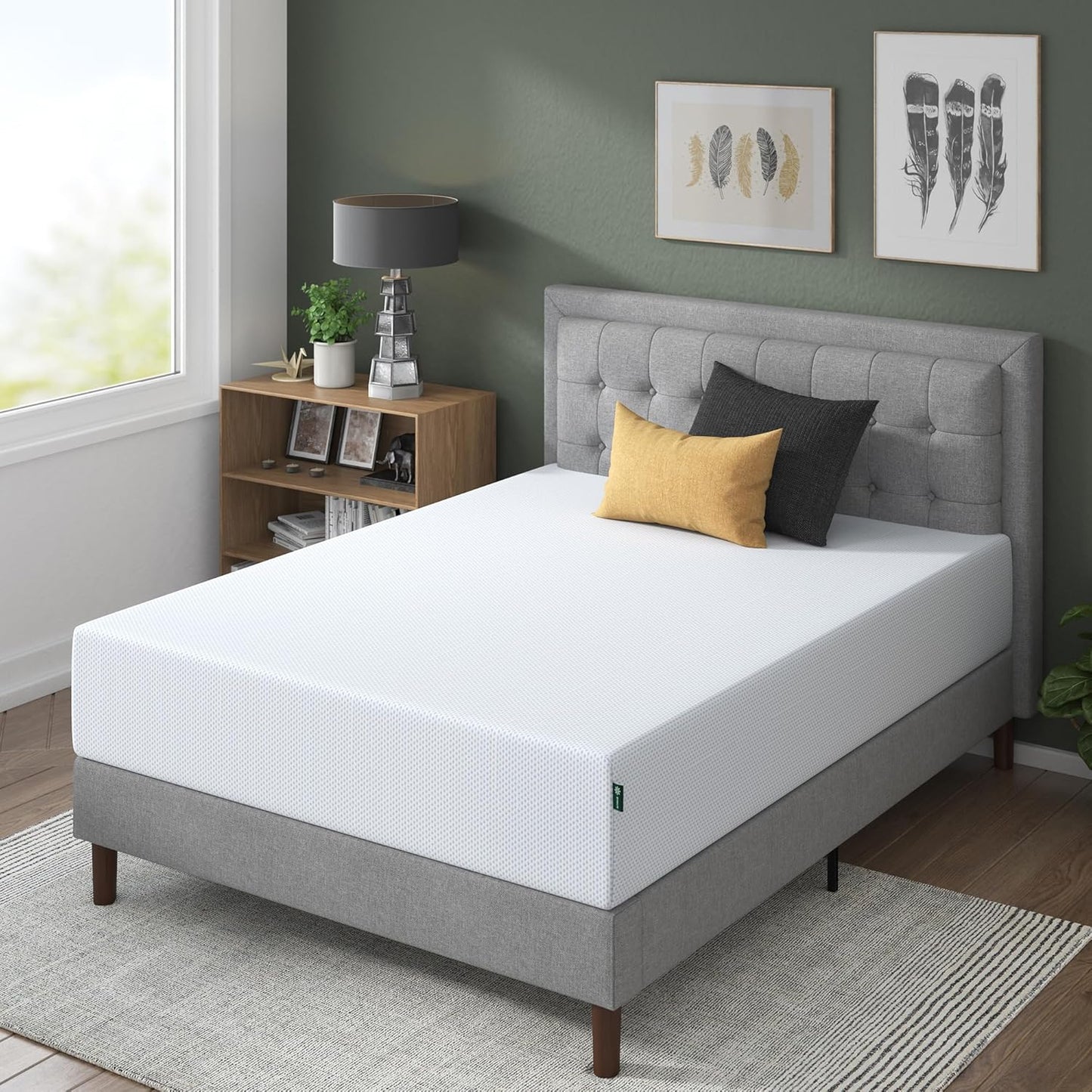 ZINUS 8 Inch Green Tea Cooling Memory Foam Mattress [New Version], Full, Fiberglass Free, Medium Firmness, Cooling Gel Foam, Certified Safe Foams & Fabric, Mattress in A Box
