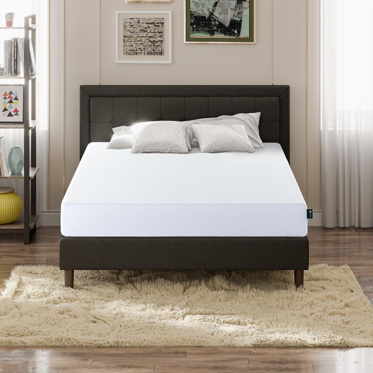 ZINUS 8 Inch Green Tea Cooling Memory Foam Mattress [New Version], Full, Fiberglass Free, Medium Firmness, Cooling Gel Foam, Certified Safe Foams & Fabric, Mattress in A Box