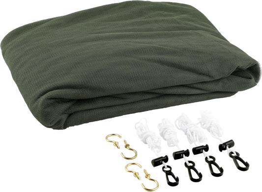 Coghlan's Double Rectangular Mosquito Net – Insect Protection for Camping, Hiking & Travel – Fits Two Sleeping Bags or Cots – Includes Setup Kit & Carry Bag – Green, 63" x 78" x 78"