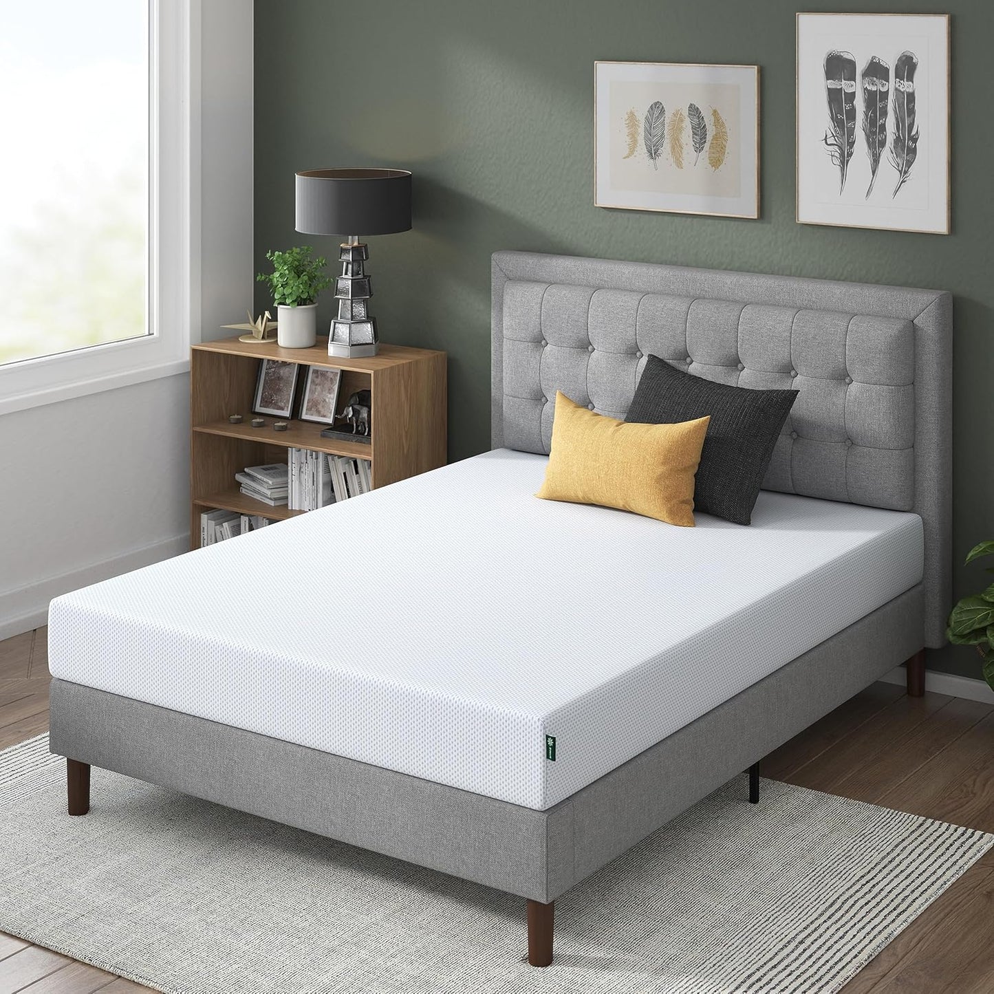 ZINUS 8 Inch Green Tea Cooling Memory Foam Mattress [New Version], Full, Fiberglass Free, Medium Firmness, Cooling Gel Foam, Certified Safe Foams & Fabric, Mattress in A Box