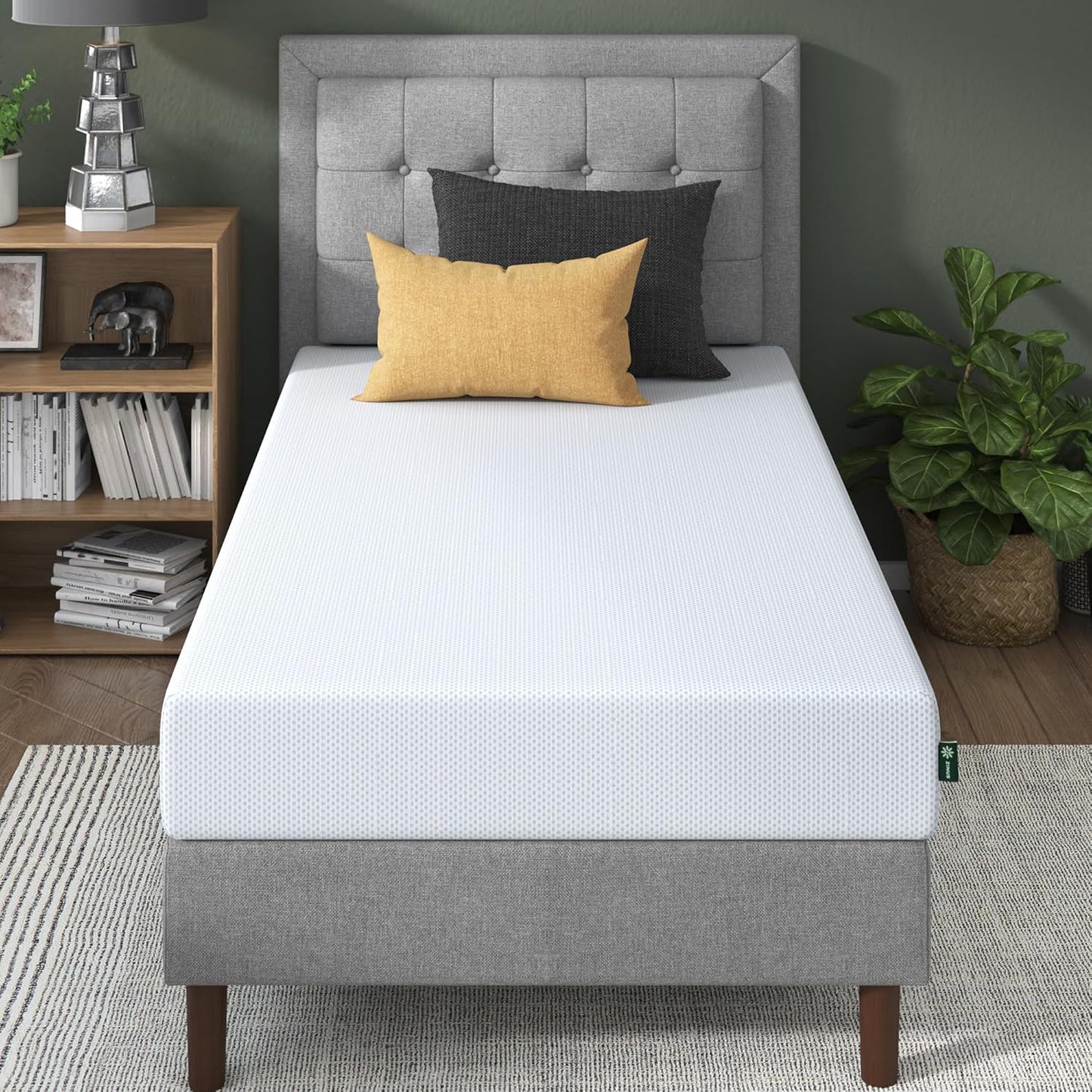 ZINUS 8 Inch Green Tea Cooling Memory Foam Mattress [New Version], Full, Fiberglass Free, Medium Firmness, Cooling Gel Foam, Certified Safe Foams & Fabric, Mattress in A Box