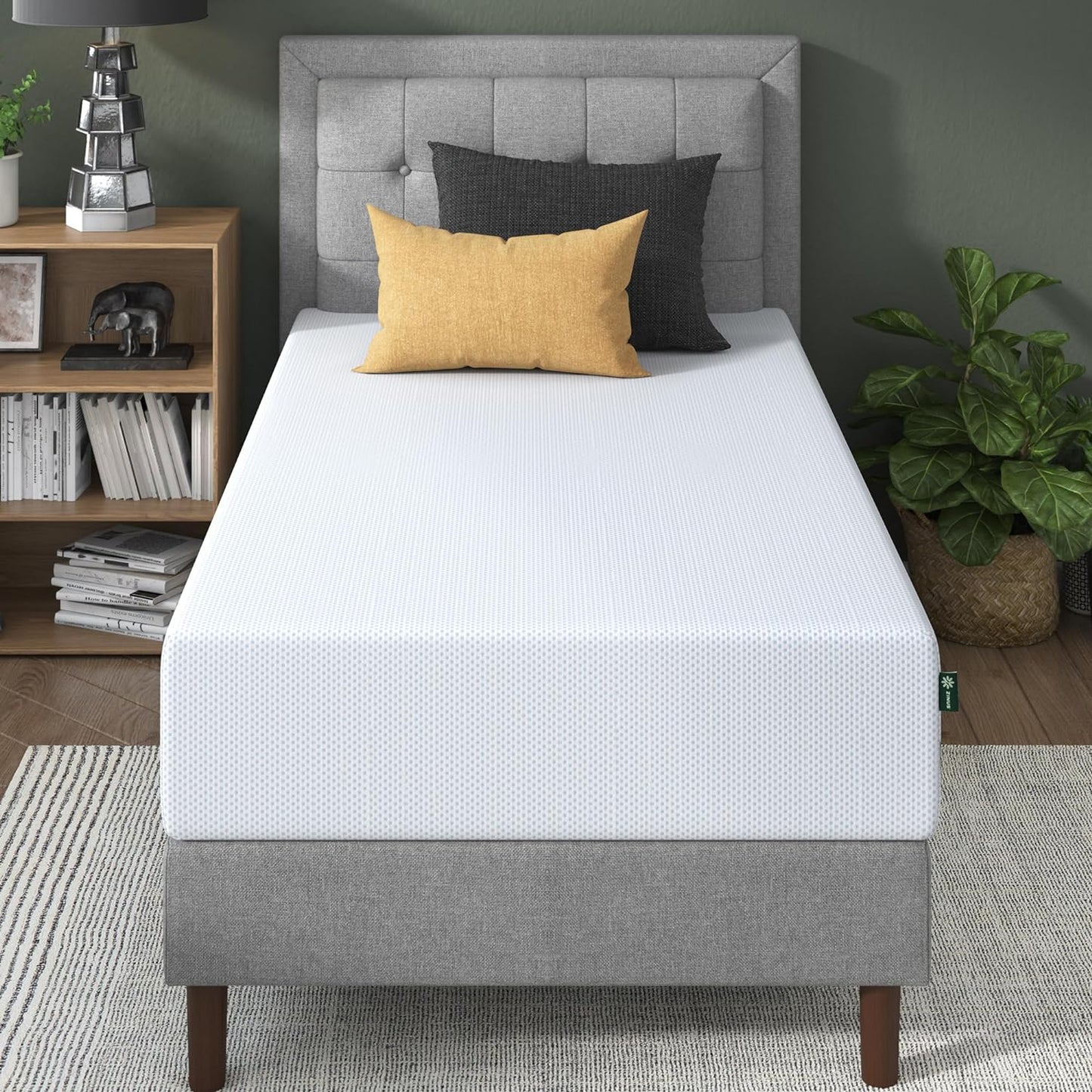 ZINUS 8 Inch Green Tea Cooling Memory Foam Mattress [New Version], Full, Fiberglass Free, Medium Firmness, Cooling Gel Foam, Certified Safe Foams & Fabric, Mattress in A Box