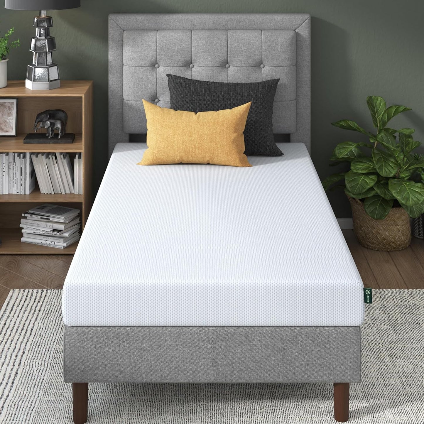 ZINUS 8 Inch Green Tea Cooling Memory Foam Mattress [New Version], Full, Fiberglass Free, Medium Firmness, Cooling Gel Foam, Certified Safe Foams & Fabric, Mattress in A Box