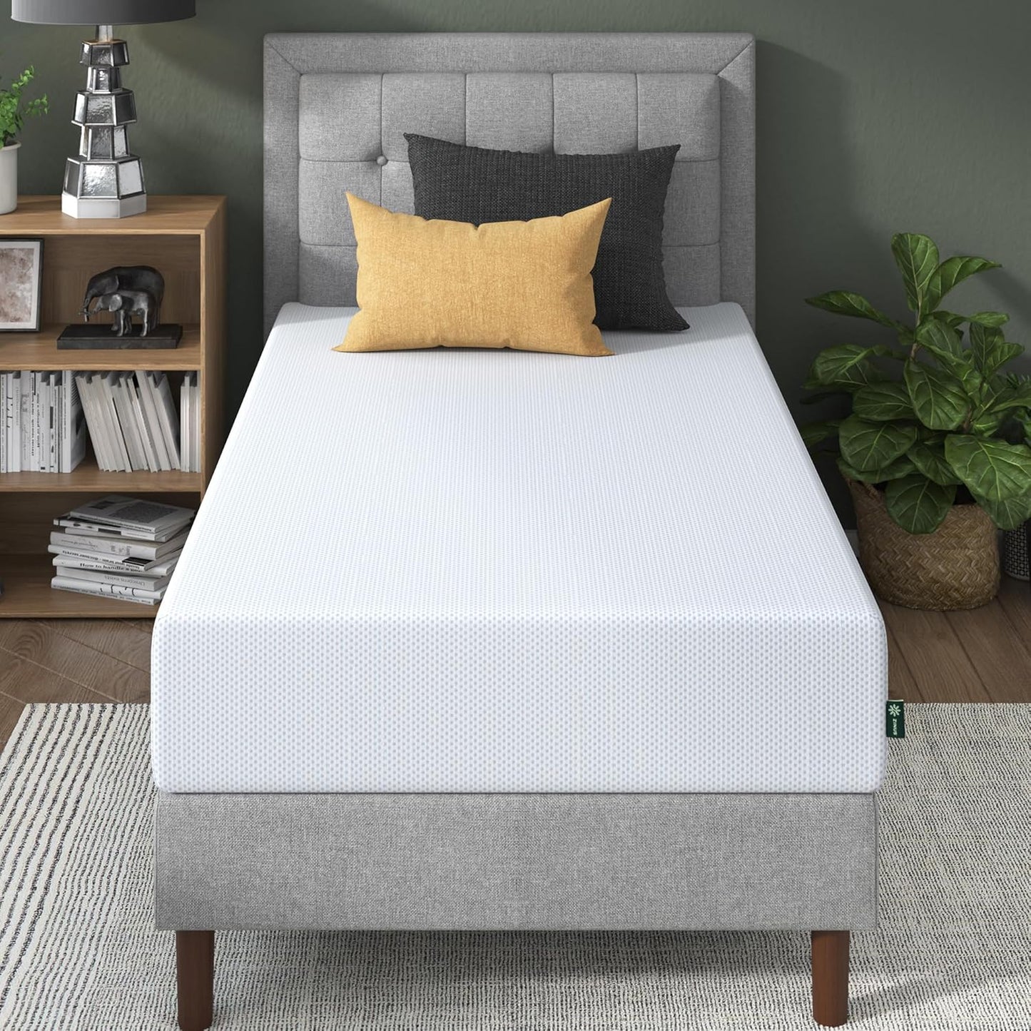 ZINUS 8 Inch Green Tea Cooling Memory Foam Mattress [New Version], Full, Fiberglass Free, Medium Firmness, Cooling Gel Foam, Certified Safe Foams & Fabric, Mattress in A Box